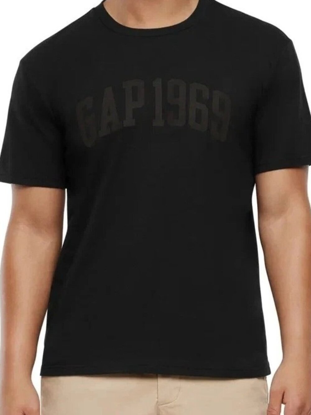 NWT Gap Men's Size M Black Graphic Crewneck T-Shirt 100% Cotton